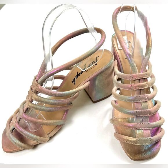 Free People Iridescent Strappy Heels - Picture 2 of 16